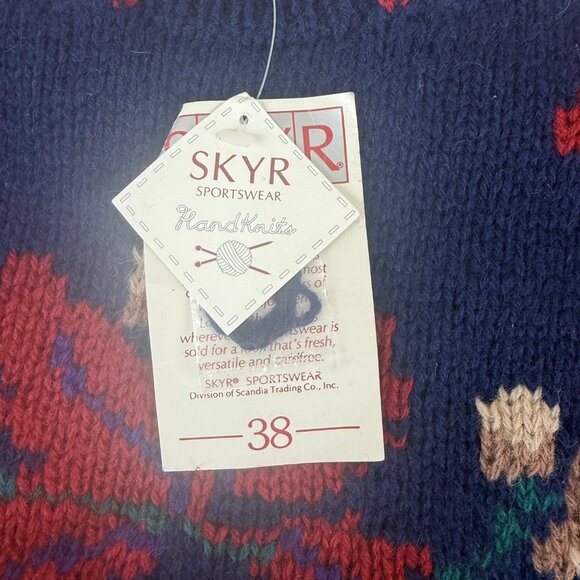 NWT SKYR Sportswear 100% Shetland Wool Floral Fair Isle Sweater - Picture 7 of 12